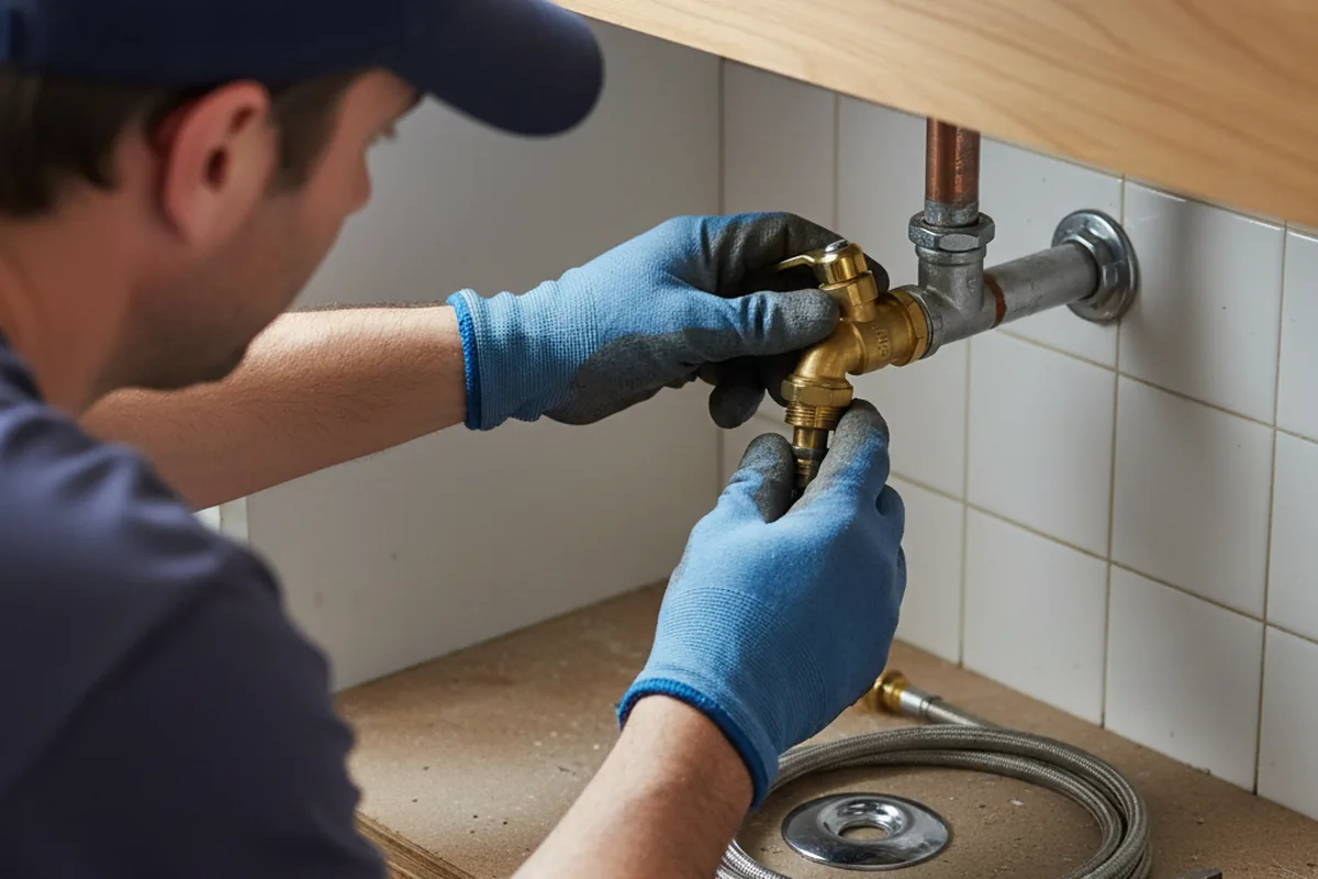 Shutoff valve and fitting work during Well Pump Repair in Buffalo